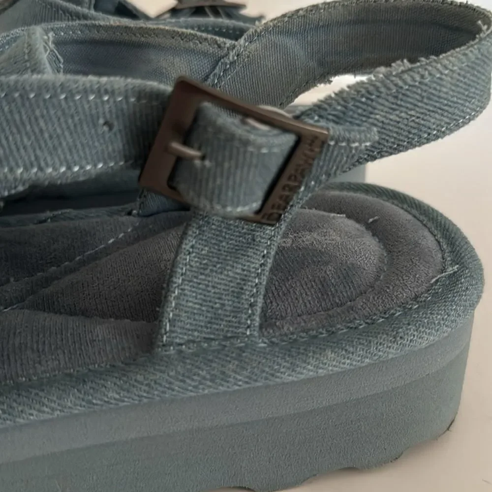 BEAR PAW Ascend Denim Blue Sandals EUC